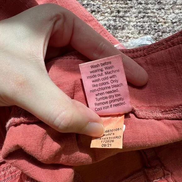 Sonoma Goods For Life Midrise Utility Jogger Pants Brianna Blush Size 12 - Picture 6 of 9